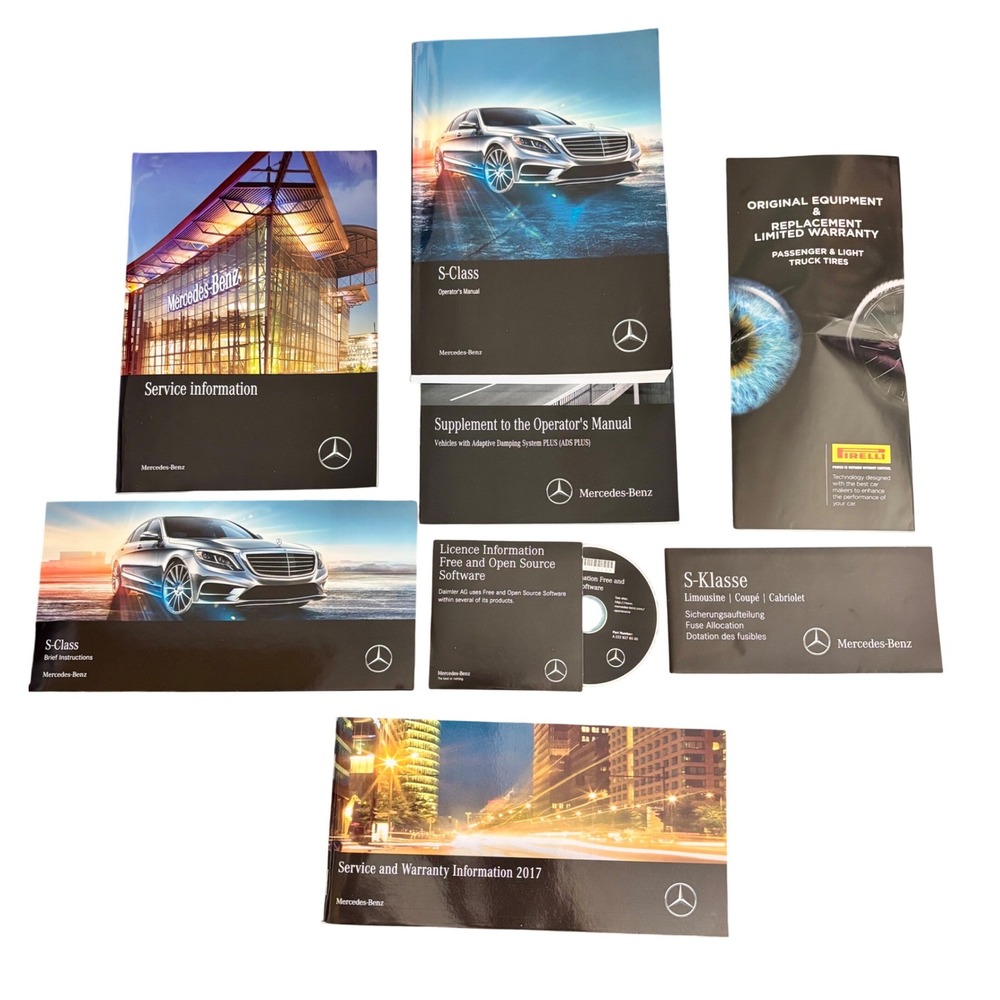 Mercedes Benz S Class 2017 Owner Manuals and Accessories Kit